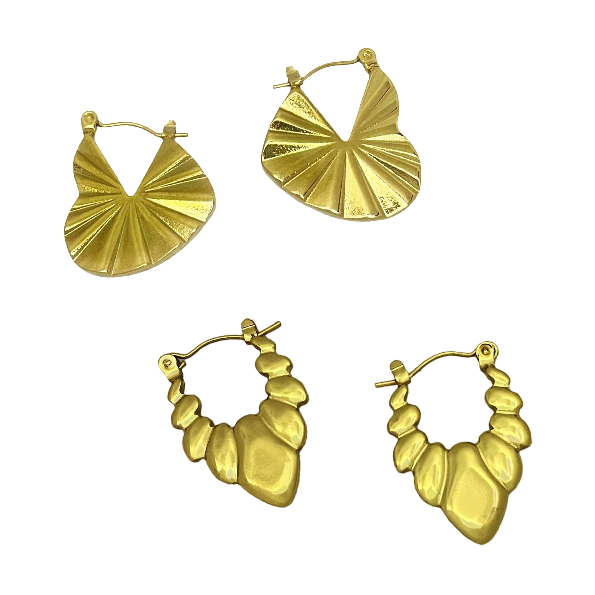 Bold & Elegant Gold-Plated Earring Combo