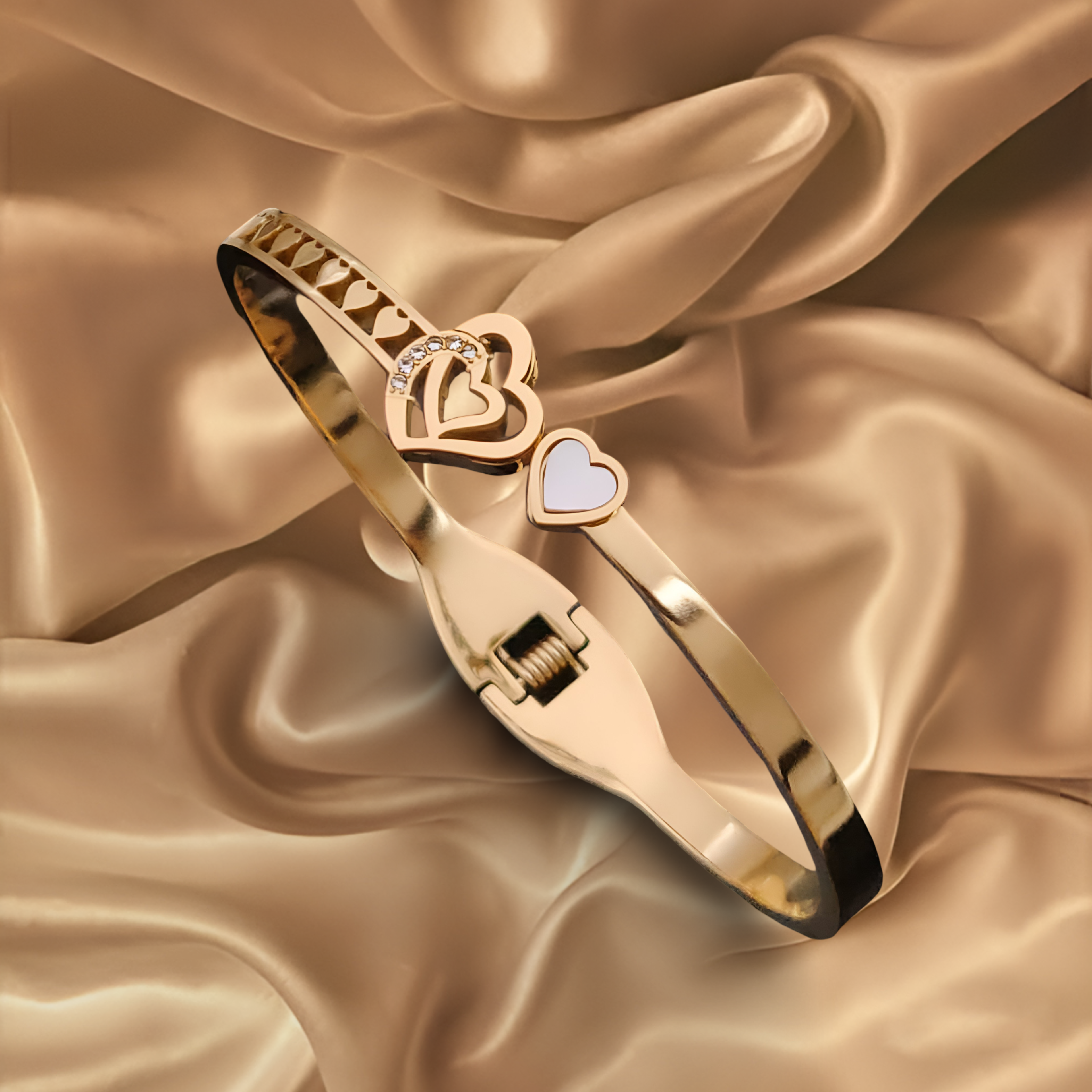Heart Charm Bangle for Women
