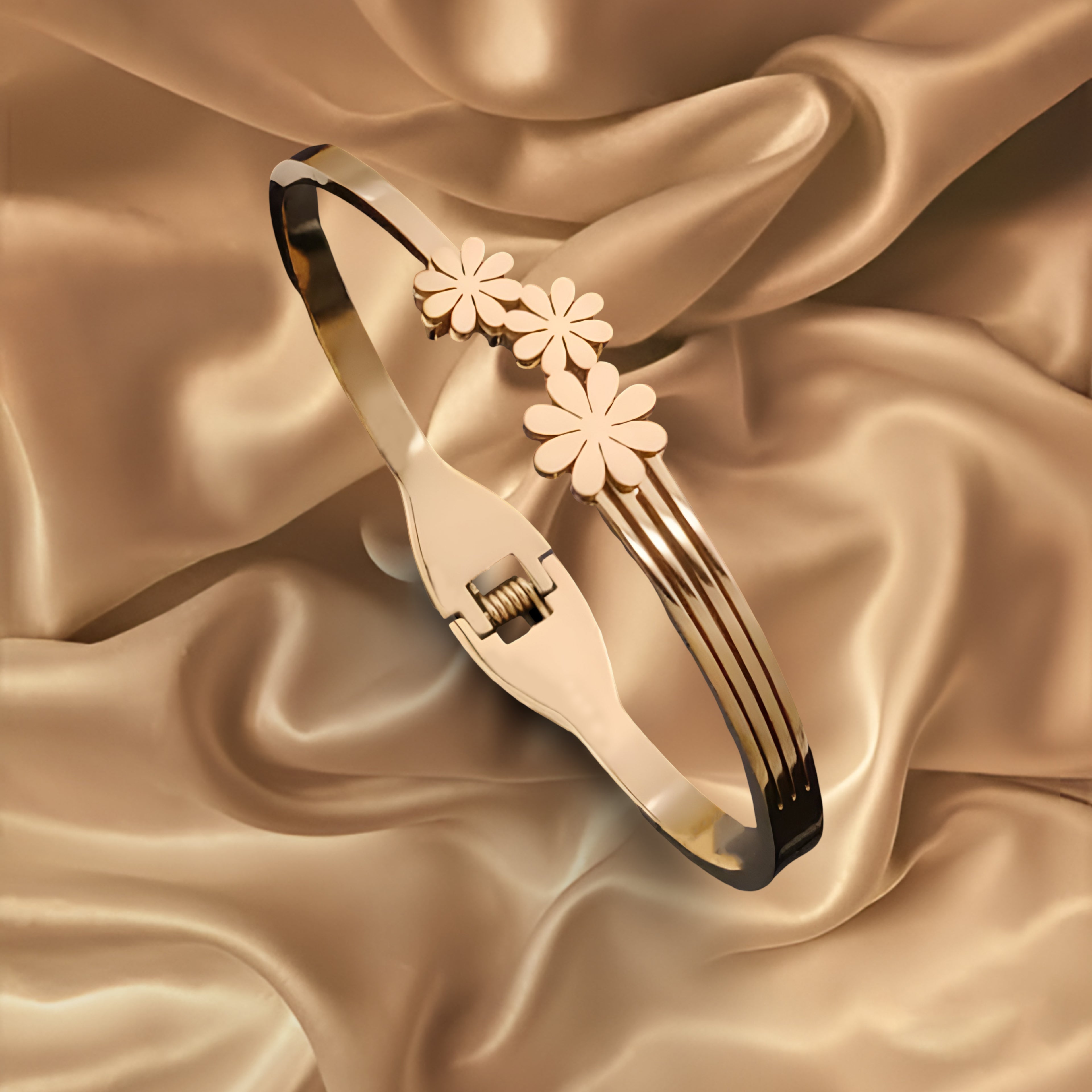 Floral Charm Bangle for Women
