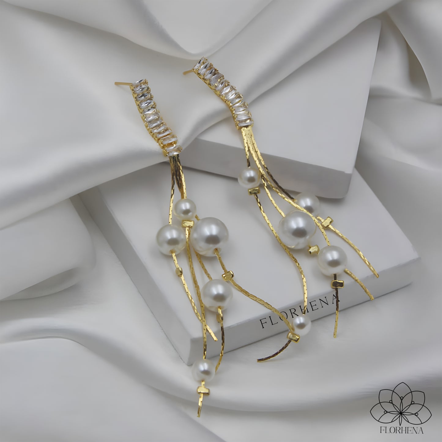 Aurora Luxe Pearl Tassel Earrings