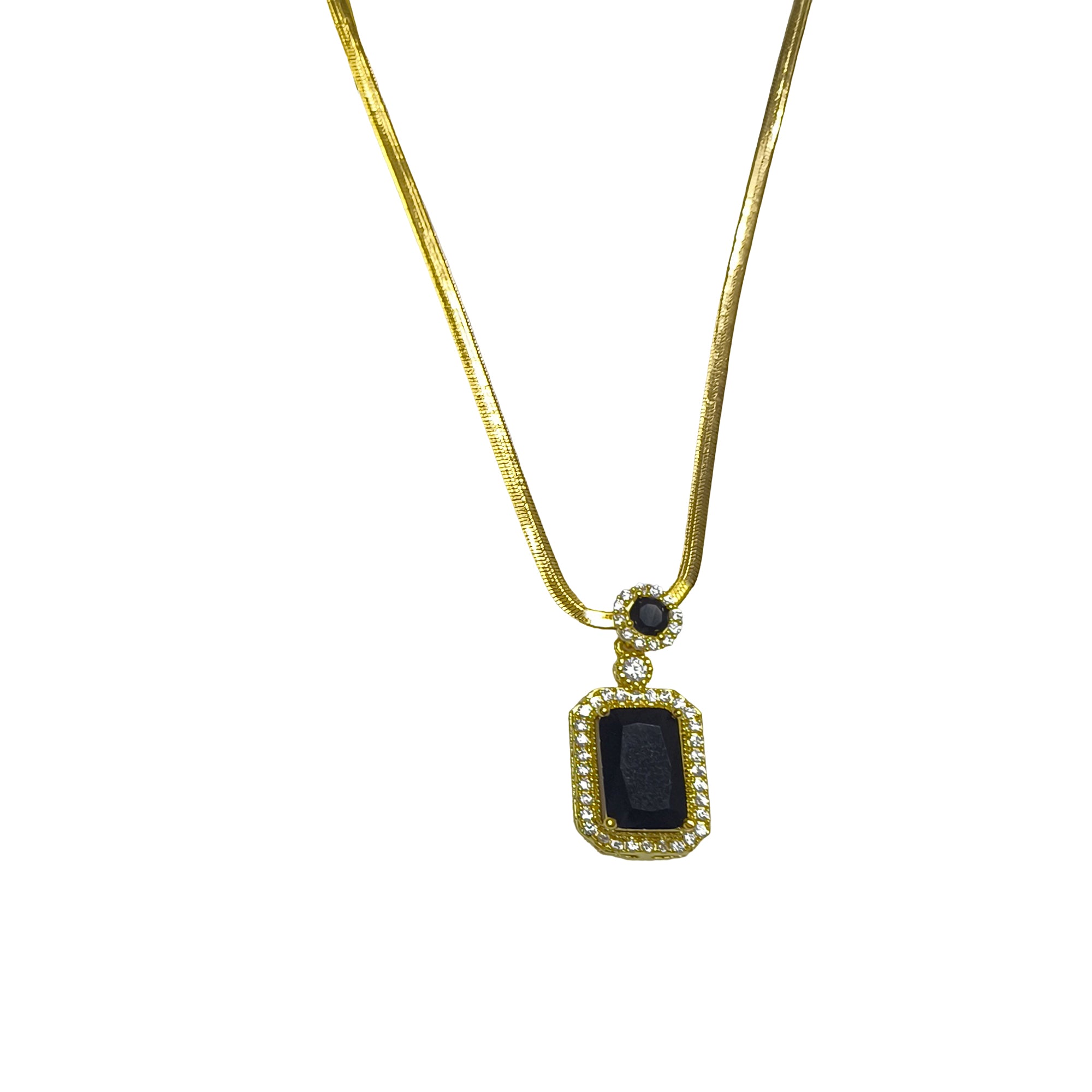 Black Onyx Luxe Pendant Necklace