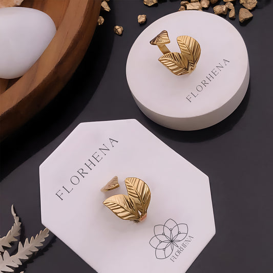Livia Gold Leaf Wrap Ring