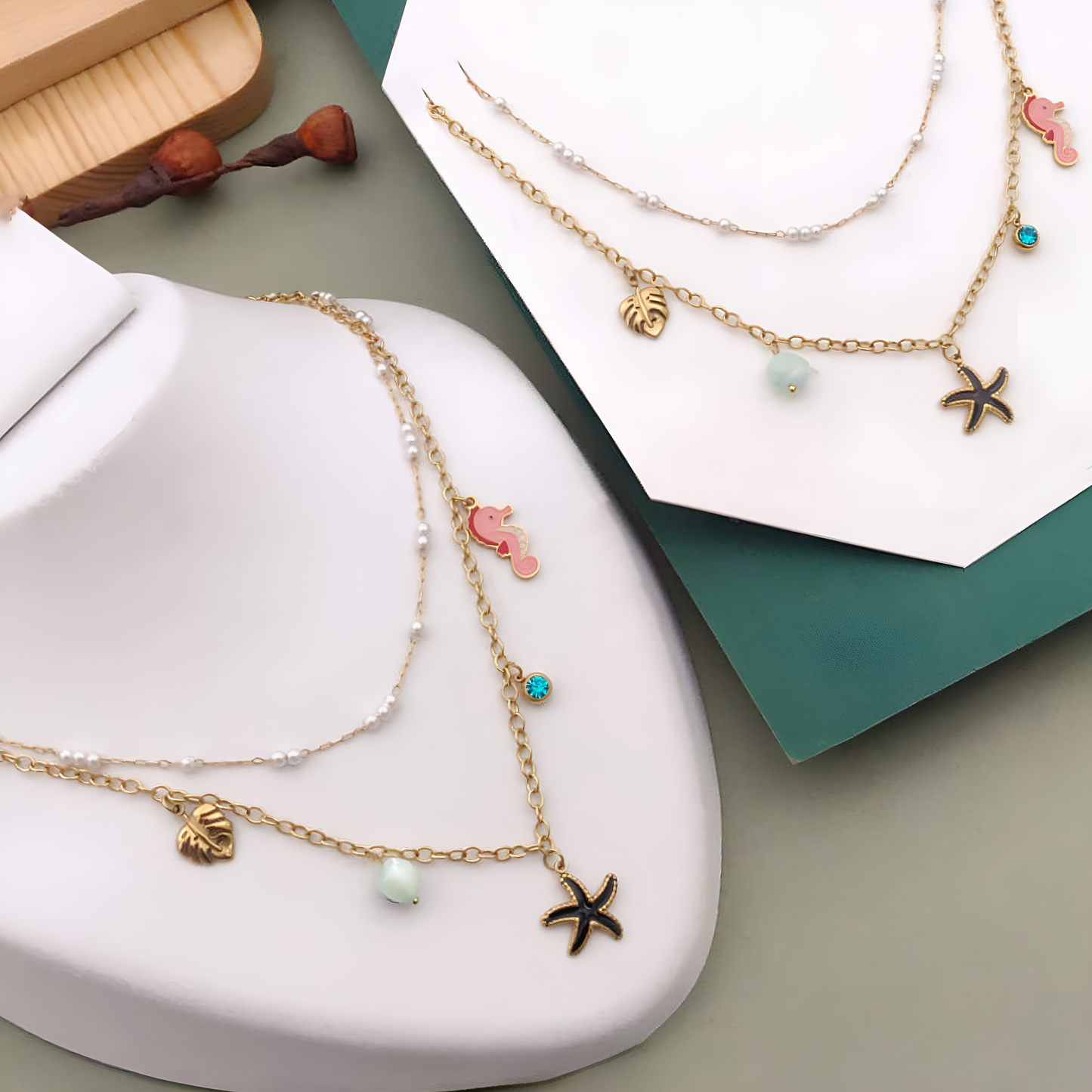 Coastal Bloom Charm Necklace