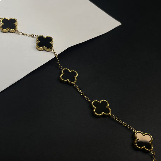 Midnight Clover Bracelet