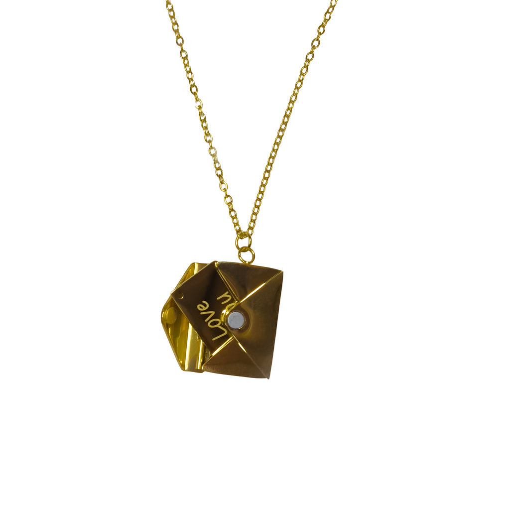 Love Letter Locket Necklace – 18K Gold Plated, Anti-Tarnish & Waterproof