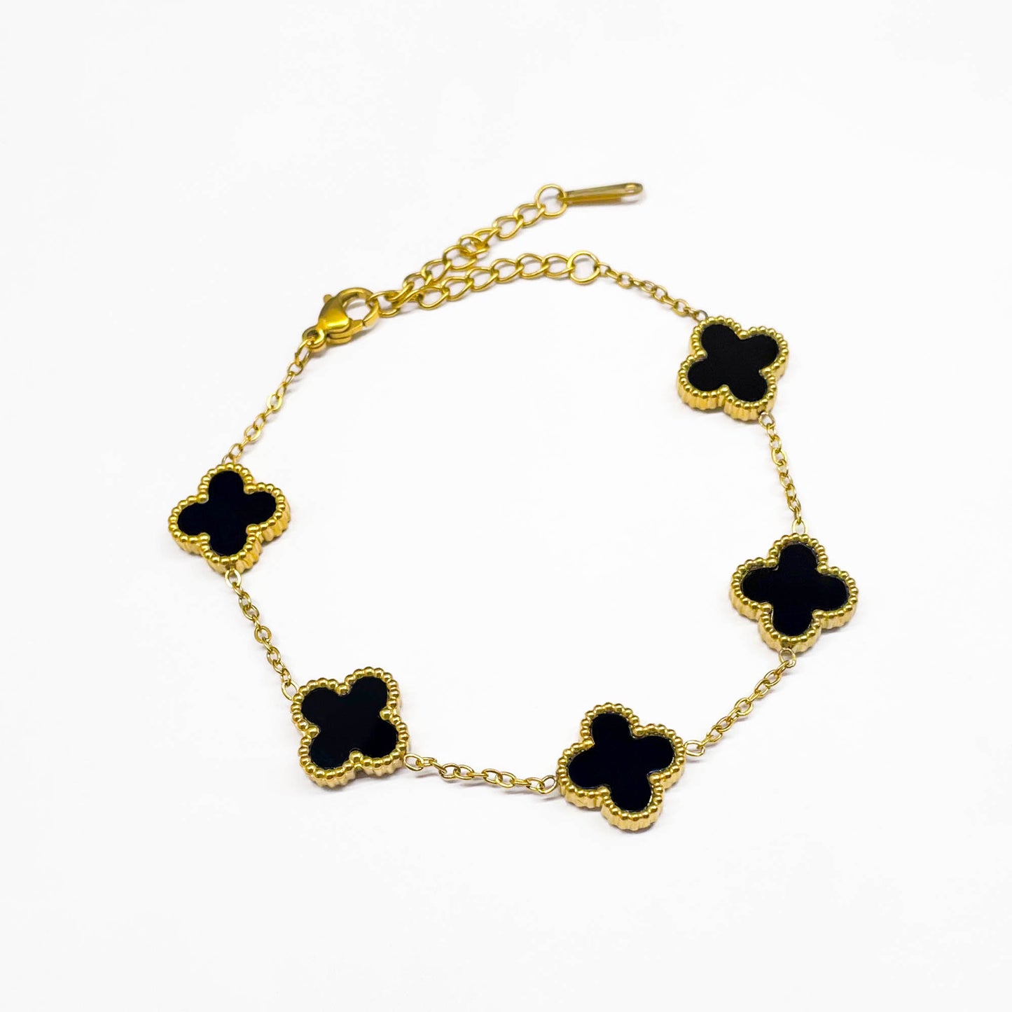 Midnight Clover Bracelet
