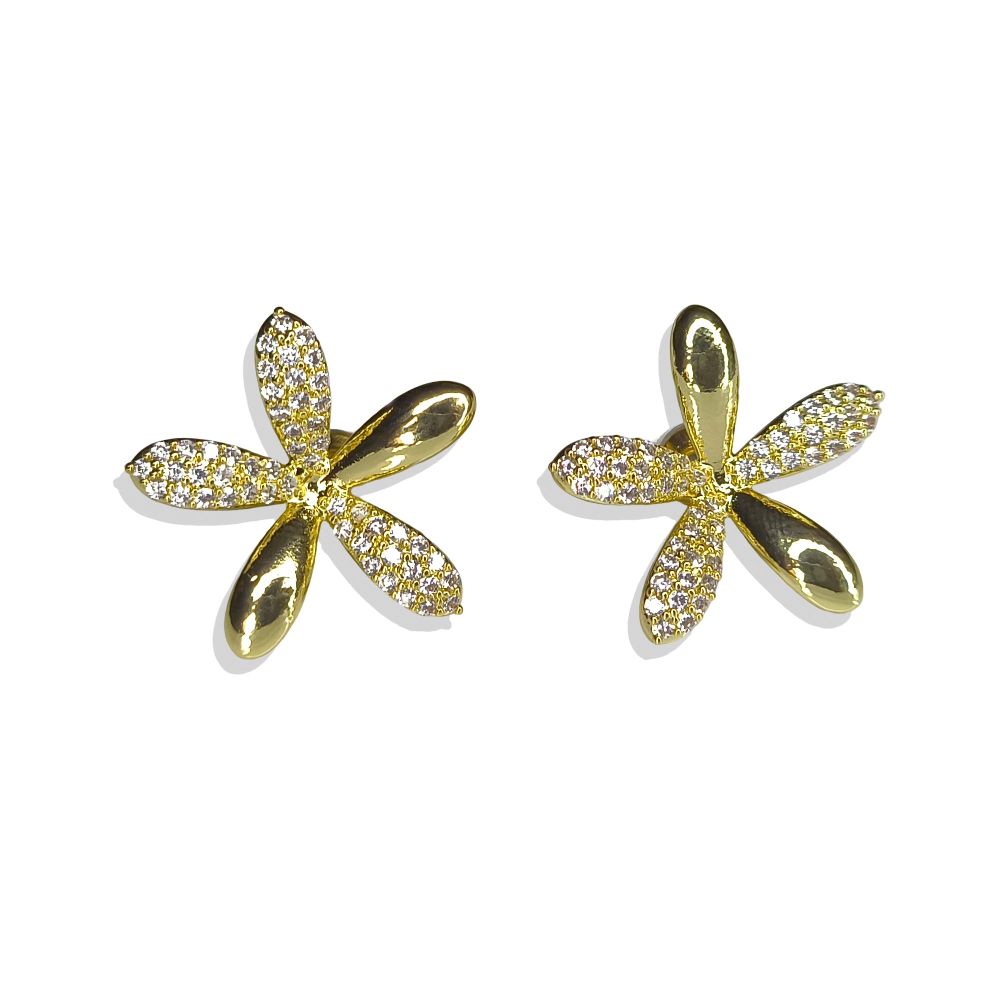 Glimmer Petal Stud Earrings