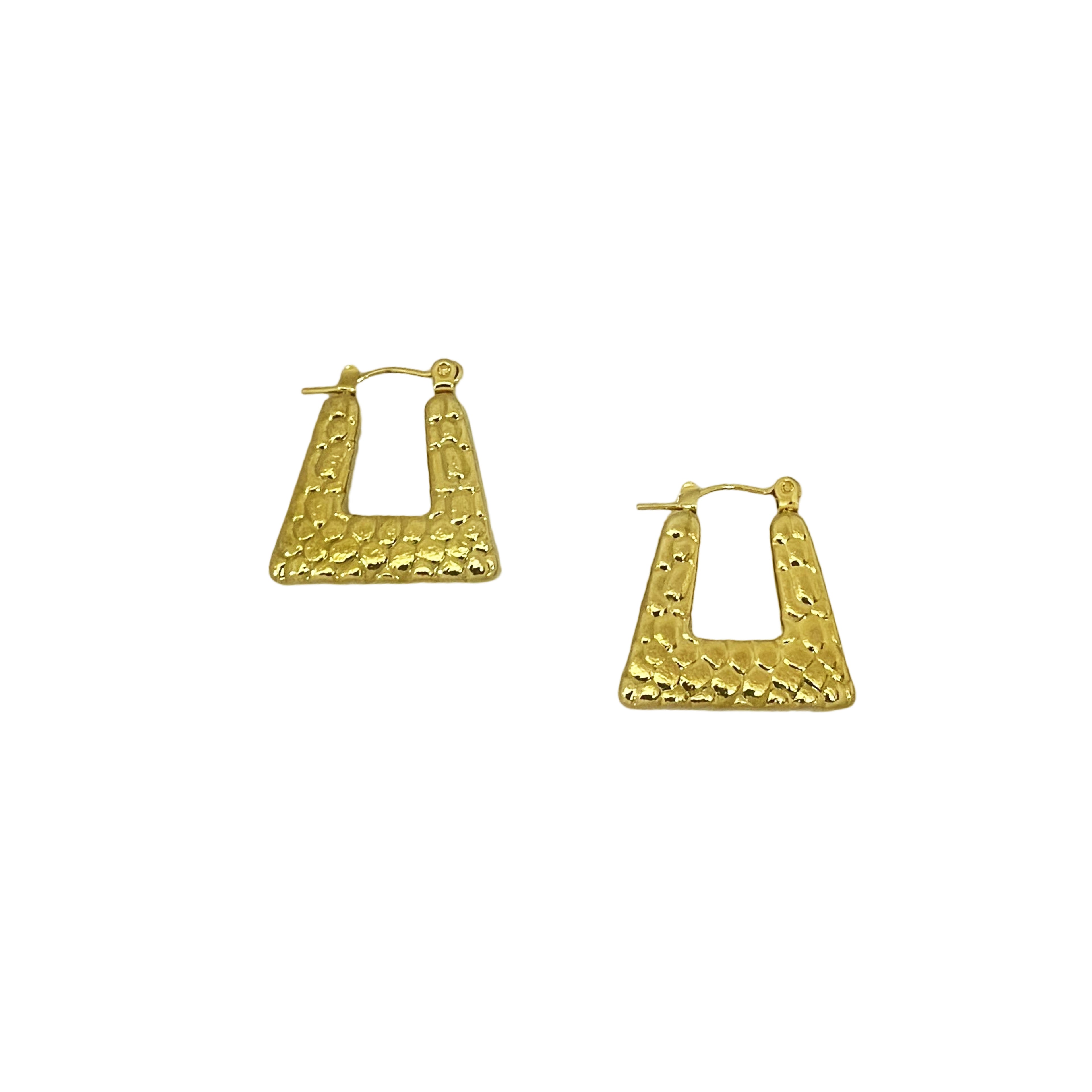 Florhena Luxe Textured Geo Hoops