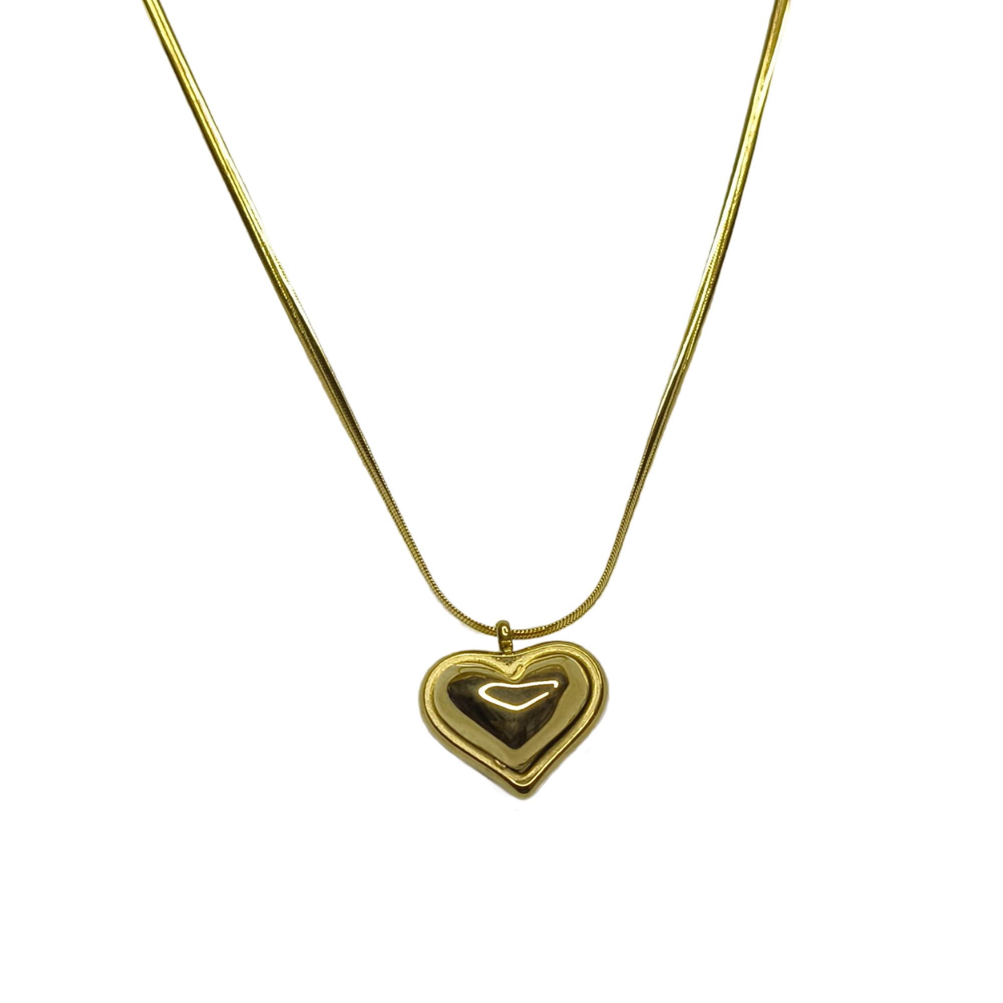 Eternal Heart Gold-Plated Pendant Necklace