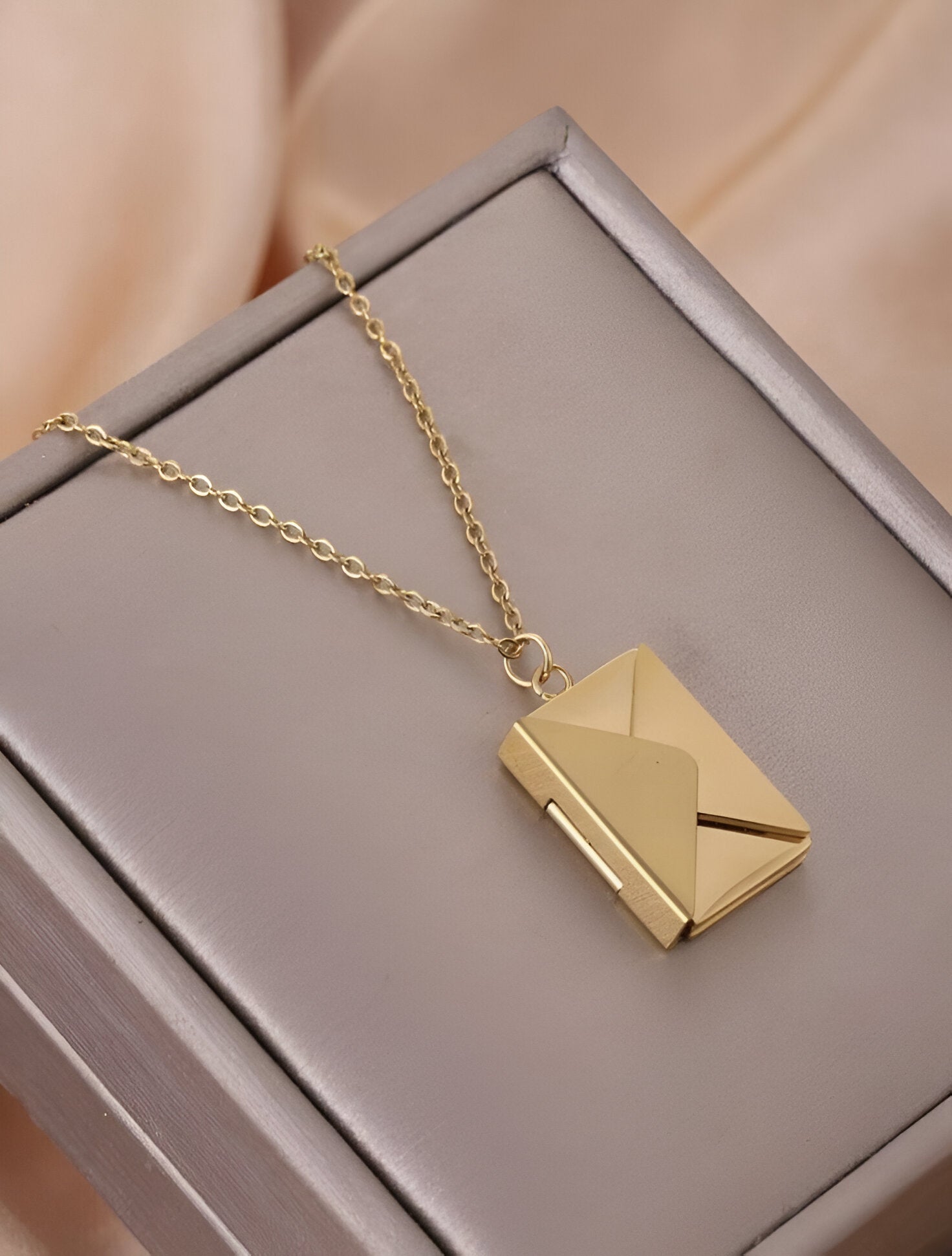 Love Letter Locket Necklace – 18K Gold Plated, Anti-Tarnish & Waterproof