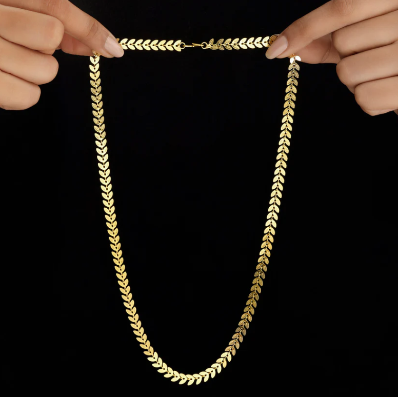 Luxe Gold Leaf & Seashell Layered Necklace Duo