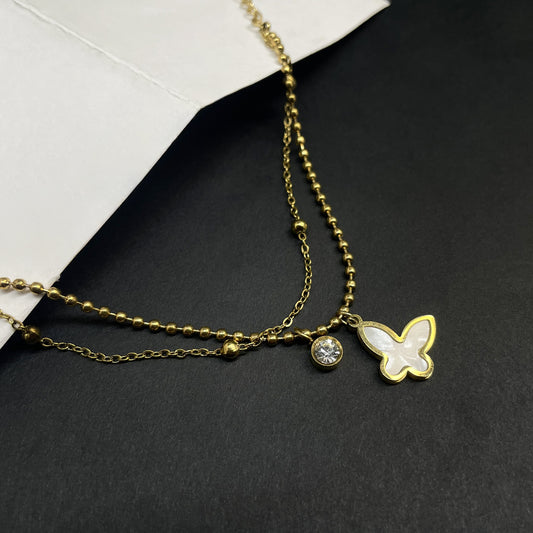 Golden Serenity Butterfly Bracelet
